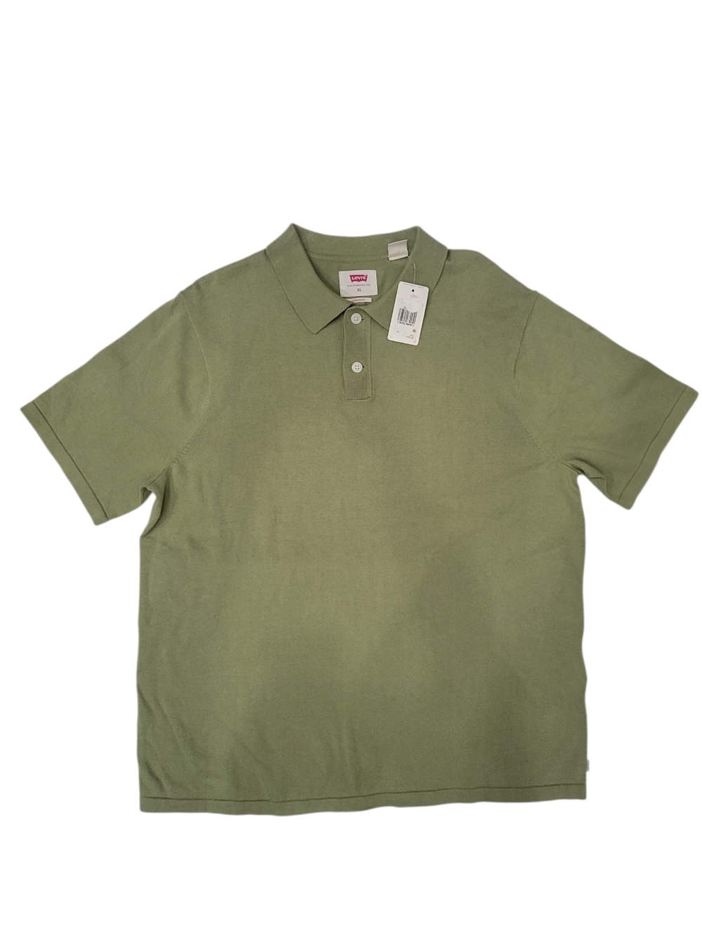 NEW! Men's, Levi's Olive Green Cotton, Short  Sleeve Polo Shirt, Size XL